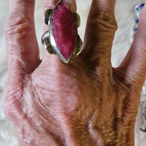 Vintage Sterling Silver Jasper Ring